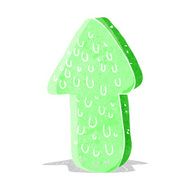 cartoon slimy arrow symbol