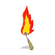 cartoon burning match N9