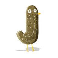 funny cartoon bird N42