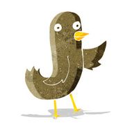 funny cartoon bird N43