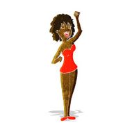 cartoon dancing woman N12