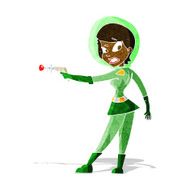 cartoon sci fi girl N2