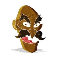 cartoon evil old man face N2
