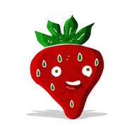 cartoon happy strawberry