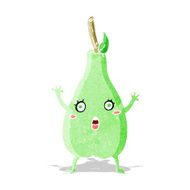 cartoon frightened pear