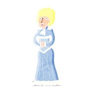 cartoon shocked victorian woman