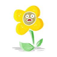cartoon flower with face N4