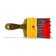 cartoon messy paint brush N2