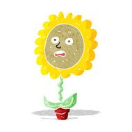 cartoon flower with face N6