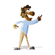 cartoon man pointing and laughing N10