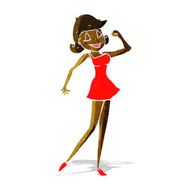 cartoon woman with can do attitude N2