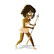 cartoon cave girl N2