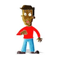 cartoon shocked man N31