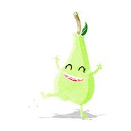 cartoon happy dancing pear