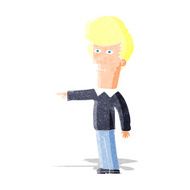 cartoon man blaming