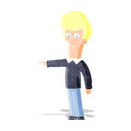 Cartoon Man Pointing N34
