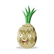 cartoon happy pineapple
