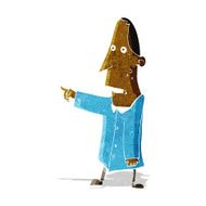 cartoon ugly man pointing N2