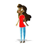 cartoon pretty girl N19