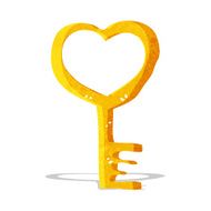 cartoon heart shaped key N2