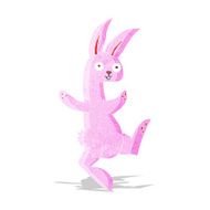 funny cartoon pink rabbit