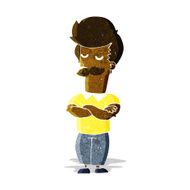 cartoon mustache muscle man N2