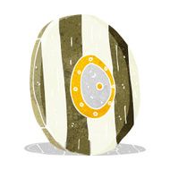 cartoon wooden shield N2