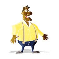 cartoon shocked man N32