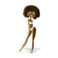 cartoon woman in bikini N5
