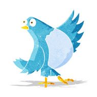 cartoon dancing bluebird