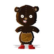 cartoon happy teddy bear in boots N2