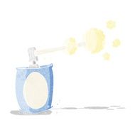 cartoon aerosol spray can N2