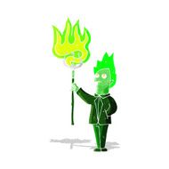 Cartoon Devil With Pitchfork N6