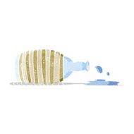 cartoon spilled bottle