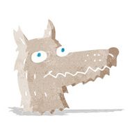 Cartoon Wolf Head N8