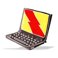 Cartoon Laptop Computer N9
