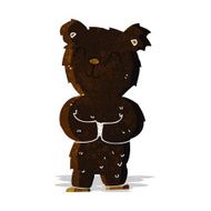cartoon happy little black bear N2
