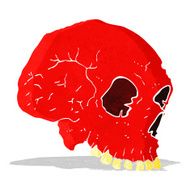 cartoon spooky skull N33