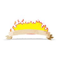 cartoon flaming banner