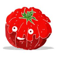 cartoon happy tomato