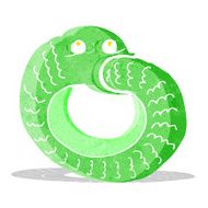 cartoon snake eating own tail