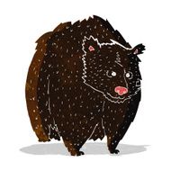 huge black bear cartoon