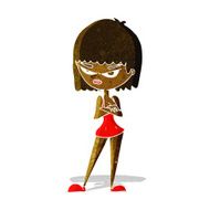 cartoon angry woman N3