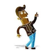 cartoon man giving thumbs up sign N5