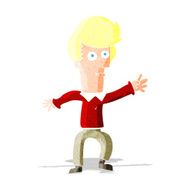 Cartoon Man Waving N8
