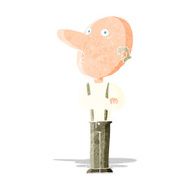 cartoon old man with folded arms