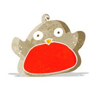 cartoon christmas robin N38