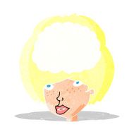 cartoon empty headed woman
