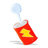 cartoon fizzing soda can N4