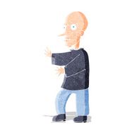 cartoon mean looking man